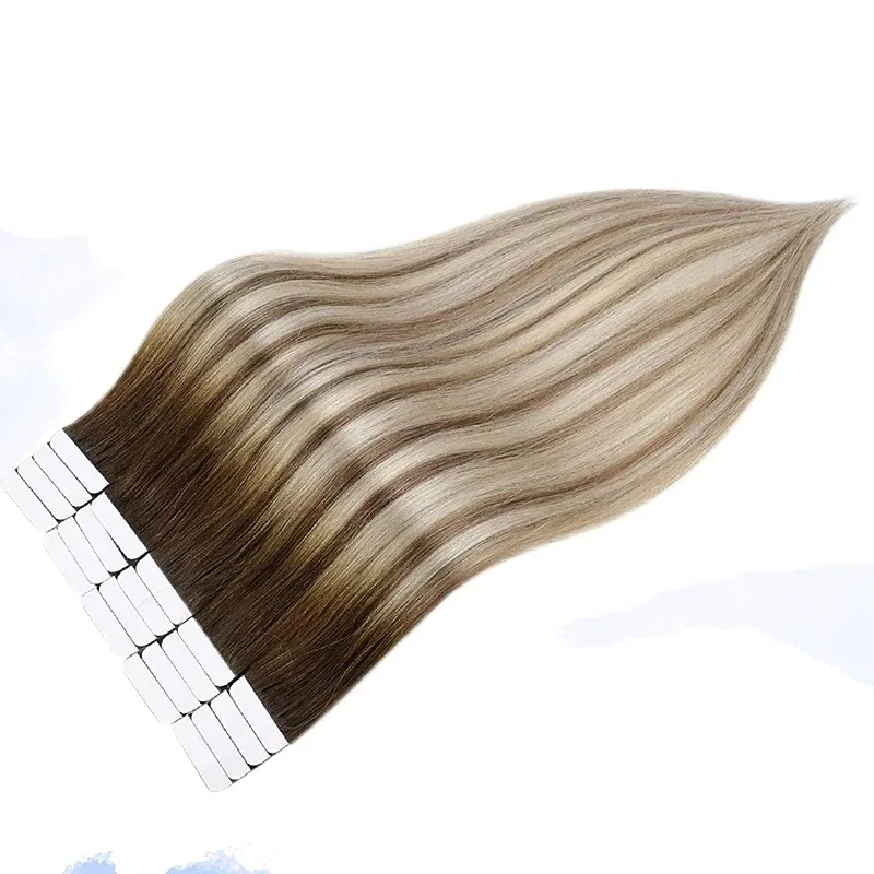 Color: T2/60, Items per Package: 10 pcs, Length: 22 inches, Life Span: 12 months - [Last 12 Months] Ugeat Tape in Hair Extensions Virgin Human Hair 10A Grade Tape in Extensions  Human Hair