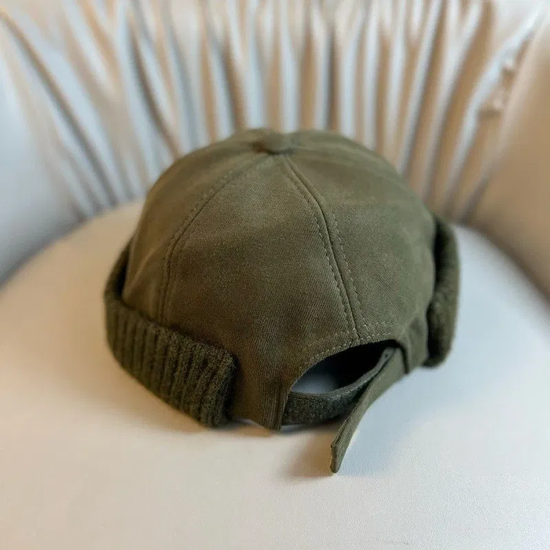 Color: Red - Autumn and Winter Melon Skin Hat, Fashionable Brimless Sailor Hat, Men's and Women's Casual Fashionable Street Hat