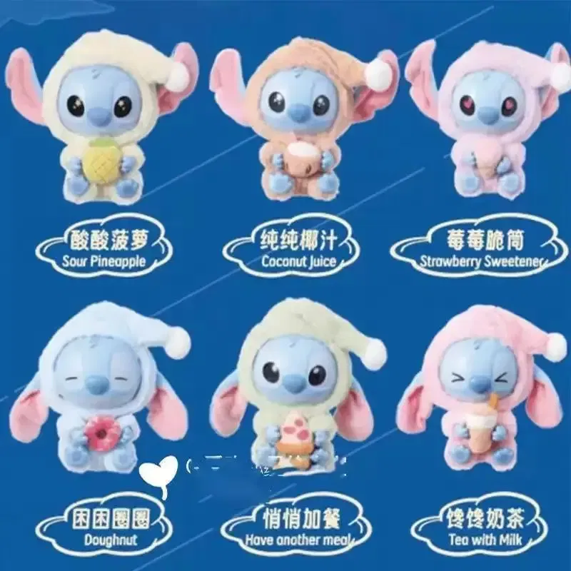 Color: WHITE, Ships From: CHINA - 2025 Stitch Eat Something Before Sleep Series Blind Box Plush Dolls Pendant Cute Doll Mystery Box Surprise Toys Kids Gifts