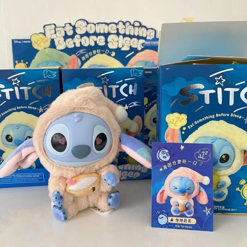 Color: WHITE, Ships From: CHINA - 2025 Stitch Eat Something Before Sleep Series Blind Box Plush Dolls Pendant Cute Doll Mystery Box Surprise Toys Kids Gifts