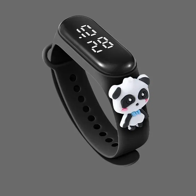 Color: Fluorescent Yellow - Disney Stitch LED Waterproof Kids Digital Watch Spiderman Hulk Children Watch Sports Touch Electronic Kids Gifts