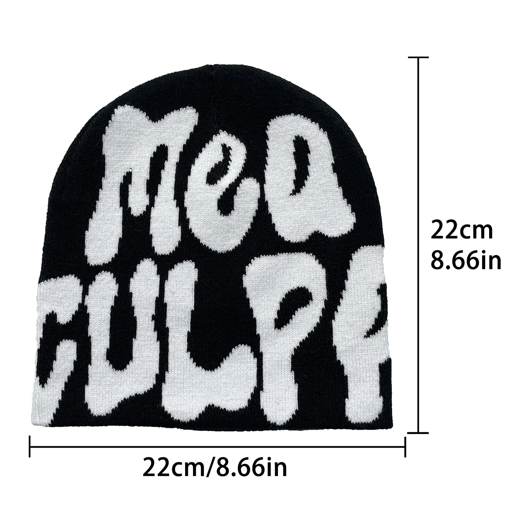 Color: WHITE - Y2K Knitted Hats Men's And Women's Jacquard Hats Outdoor Riding Europe And The United States Fashion Warm Hat
