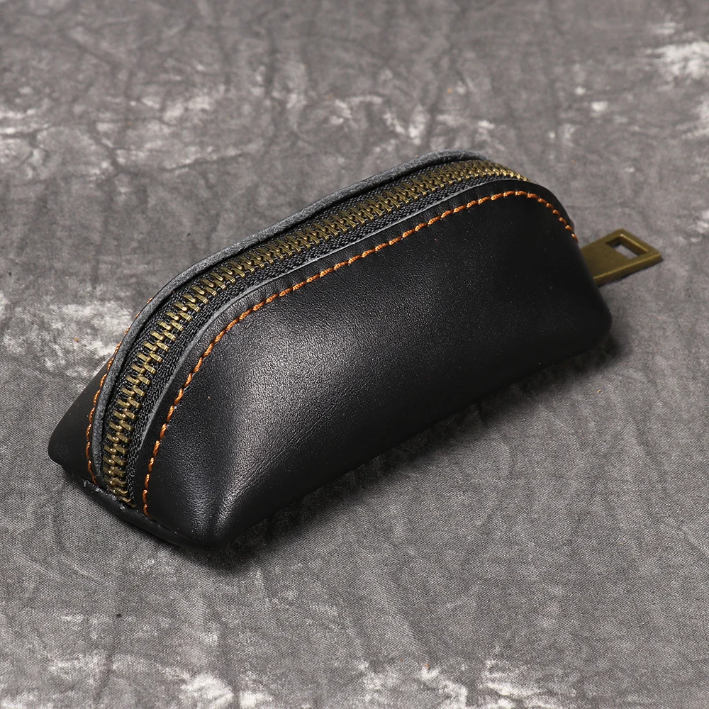 Color: black, Ships From: CHINA - LUOKIR New Men's Genuine Leather Coin Purse, Women's Crazy Horse Leather Key Pouch, Multifunctional Cowhide Clutch Storage Bag.