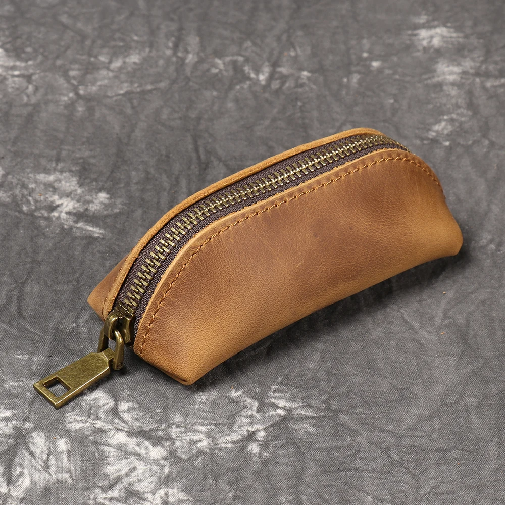 Color: black, Ships From: CHINA - LUOKIR New Men's Genuine Leather Coin Purse, Women's Crazy Horse Leather Key Pouch, Multifunctional Cowhide Clutch Storage Bag.