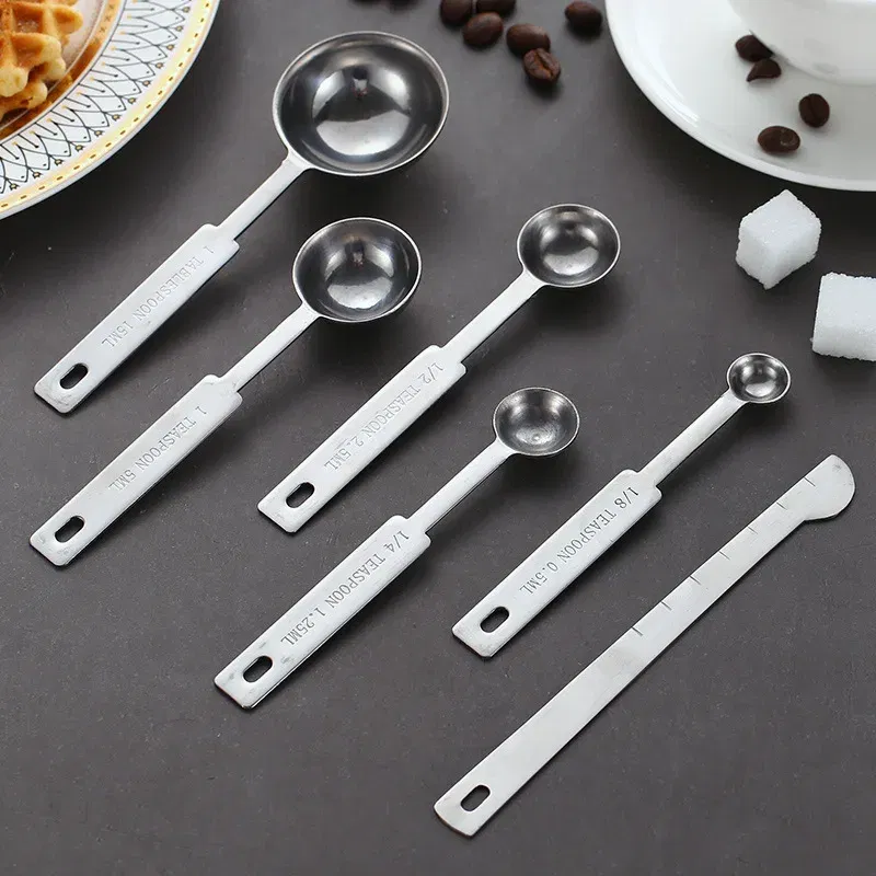 Color: light yellow - 8/10/11Pcs Stainless Steel Measuring Cups and Spoons Set Deluxe Premium Stackable Tablespoons Home Tools Kitchen Accessories