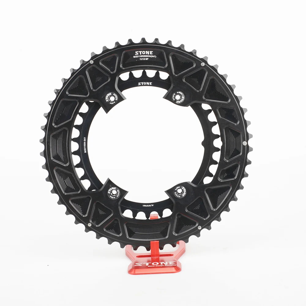 Color: Red, Ships From: CHINA, Chainwheel Teeth: 34T - STONE Double Chainring BCD 110mm 4 Bolts for 105 R7100 Ultegra R8100 R9200 Dura Ace Road Bike Chainwheel Chain Ring