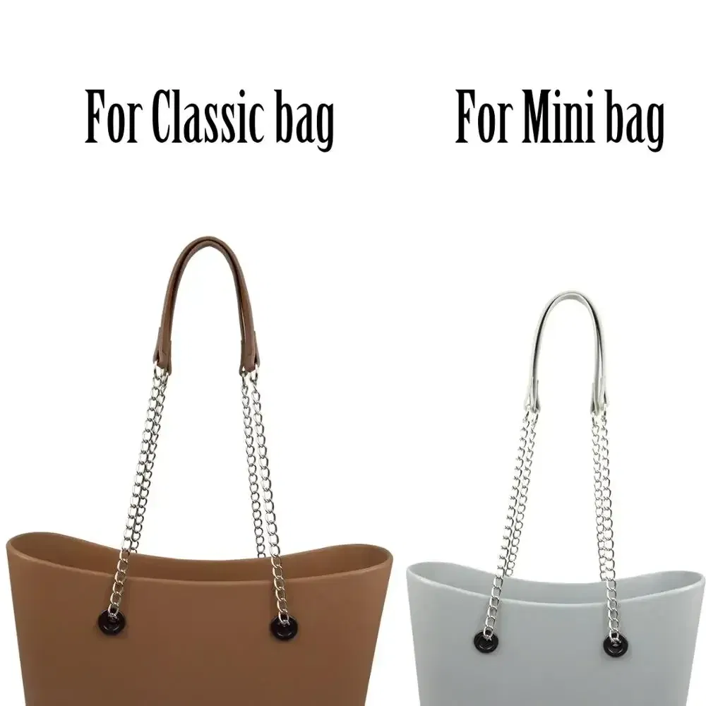 Ships From: CHINA, Color: Yellow - New Tanqu 1 Pair Silver Long Thick Single Chain with OT metal buckle Black screws for Obag O bag Handles for Women Bag Handbags