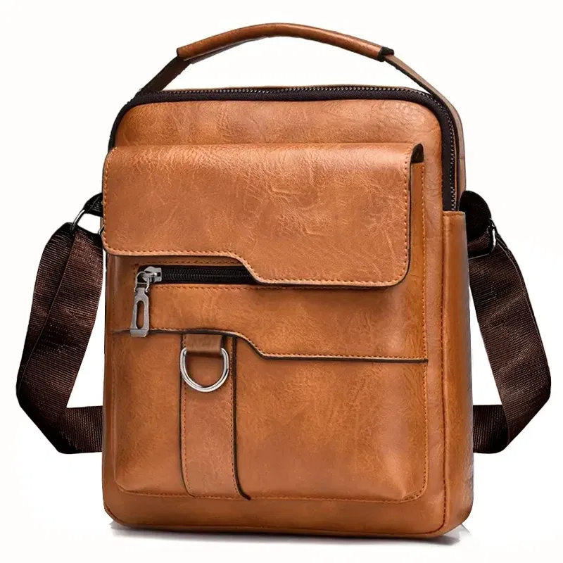 Color: Khaki - Neutral style shoulder bag for men and women, single strap, cross-body, business style, backpack, casual and fashionable