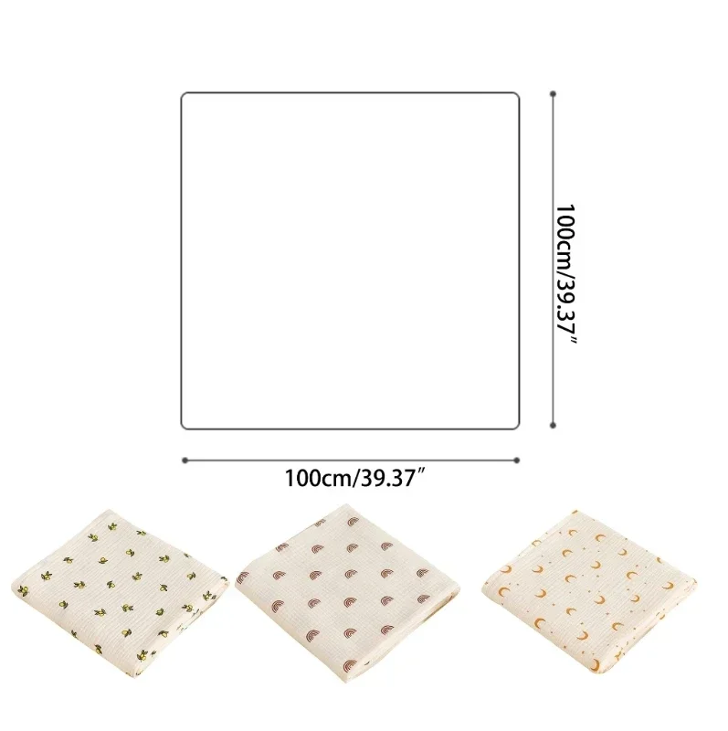 Color: WHITE, Size: Option 1 - Baby Blanket Newborn Muslin Swaddle 2 Layer Cotton Bath Towel Summer Stroller Cover Wrap Gauze Toddler Sleep Blanket Baby Items