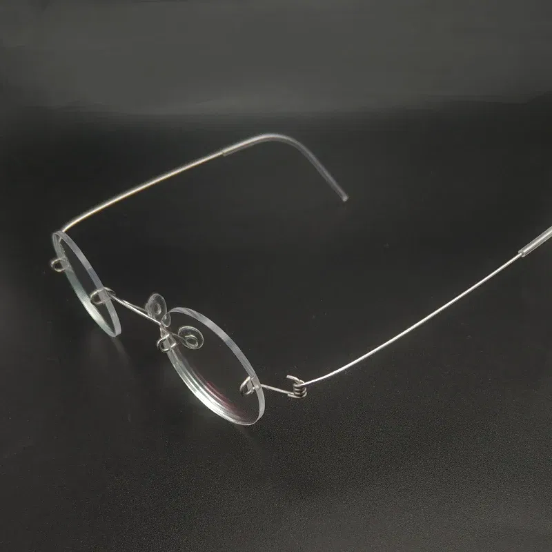 Frame Color: WHITE, Ships From: CHINA - Handmade glasses custom retro frameless small round men and women myopia prescription reading glasses screwless eyewear