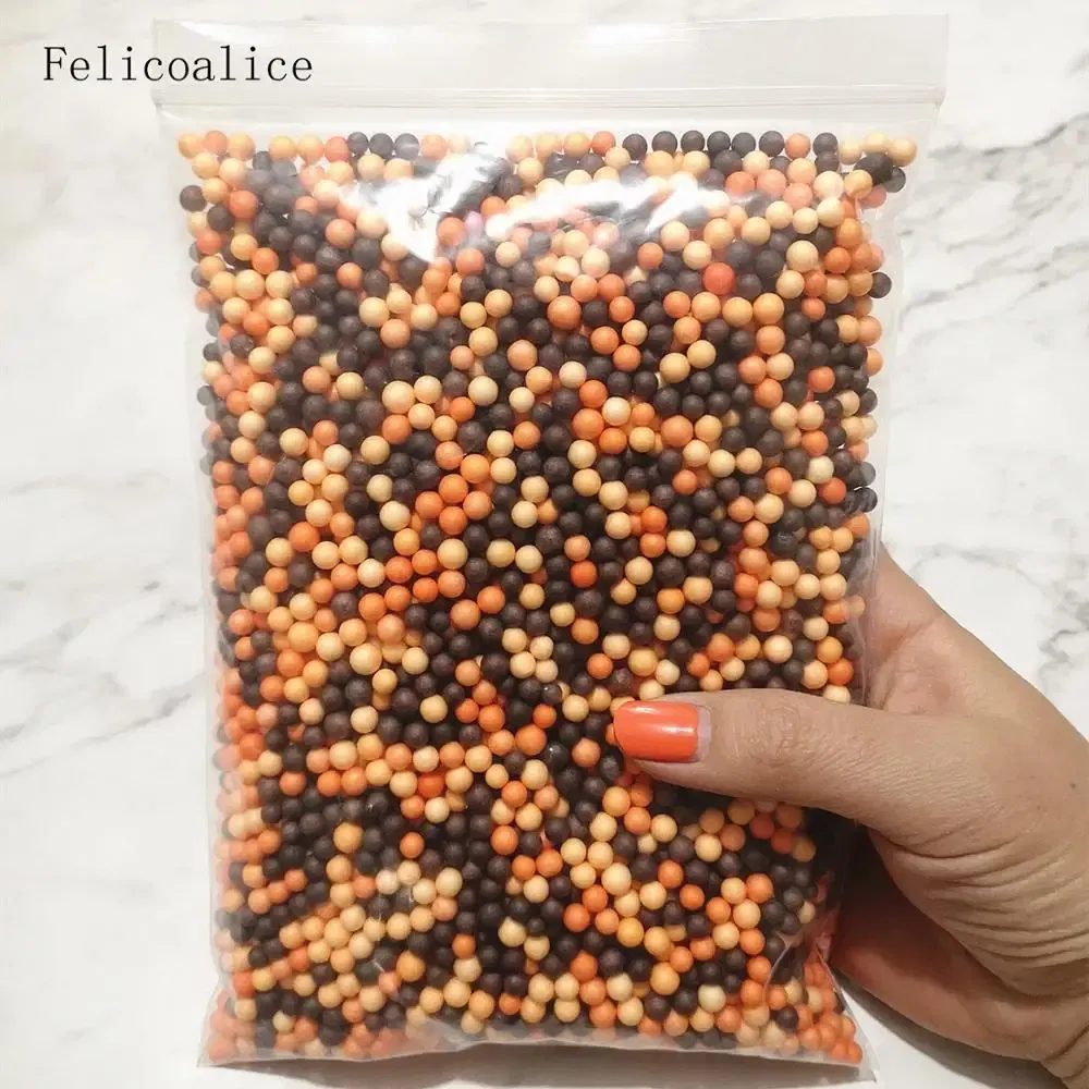Color: Light Grey, Ball Diameter: 1.5cm - 4-6mm 15g Polystyrene Styrofoam Plastic Foam Coffee Brown Chocolate Mini Beads Balls DIY craft Filler Assorted Colours