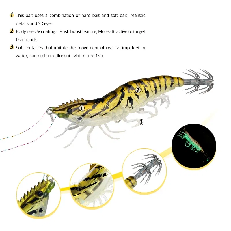 Color: Blue, Size: 80mm - ILURE Squid Bait Squid Jigs Horizontal Luminous Webfoot Octopus Egi Lure Wobbler Artificial Hard Bait Cuttlefish Hook Tackle