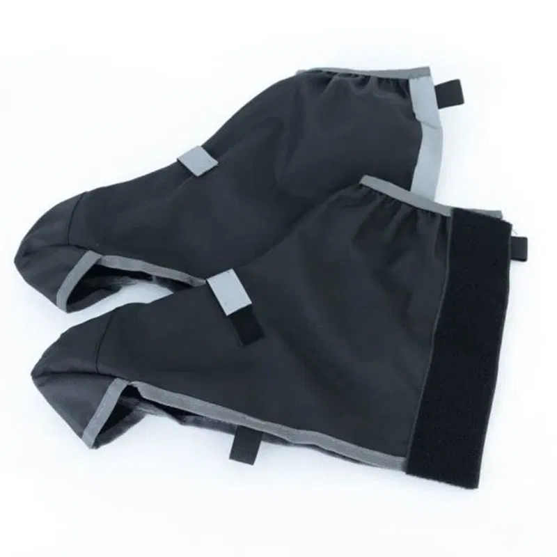 Color: Silver - Rainy Snowy Day Reusable Shoe Cover Hiking Fishing Motorcycle Cycling Rainproof Oxford Waterproof Boot Shoes Overshoes Protector