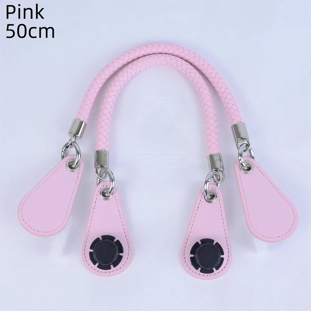 Color: Brown, Ships From: CHINA - New 1 pair Obag PU Woven braided leather Rope Handles straps round handlefor O Bag accessoires