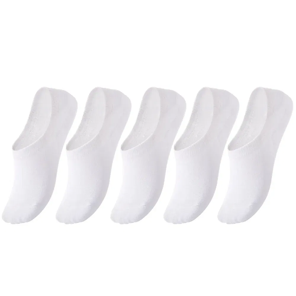 Color: Beige, Size: 10-12T - 5 pairs of boys girls children soft invisible socks low casual cotton leisure sailing anti-skid stealth non-display