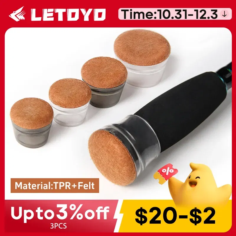 Color: Blue - LETOYO felt fishing rods cap Bottom Protector Handle Protective Case Silicone Rod Plug Tail Fishing Tackle fishing equipment