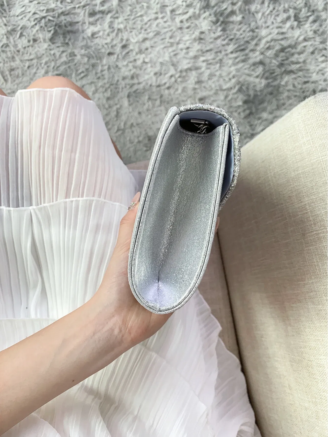 Color: Pink - Glitter Bling,Shiny Elegant And Fashionable Envelope Clutch Bag, Party Wedding Handbag For Women Dinner Bag