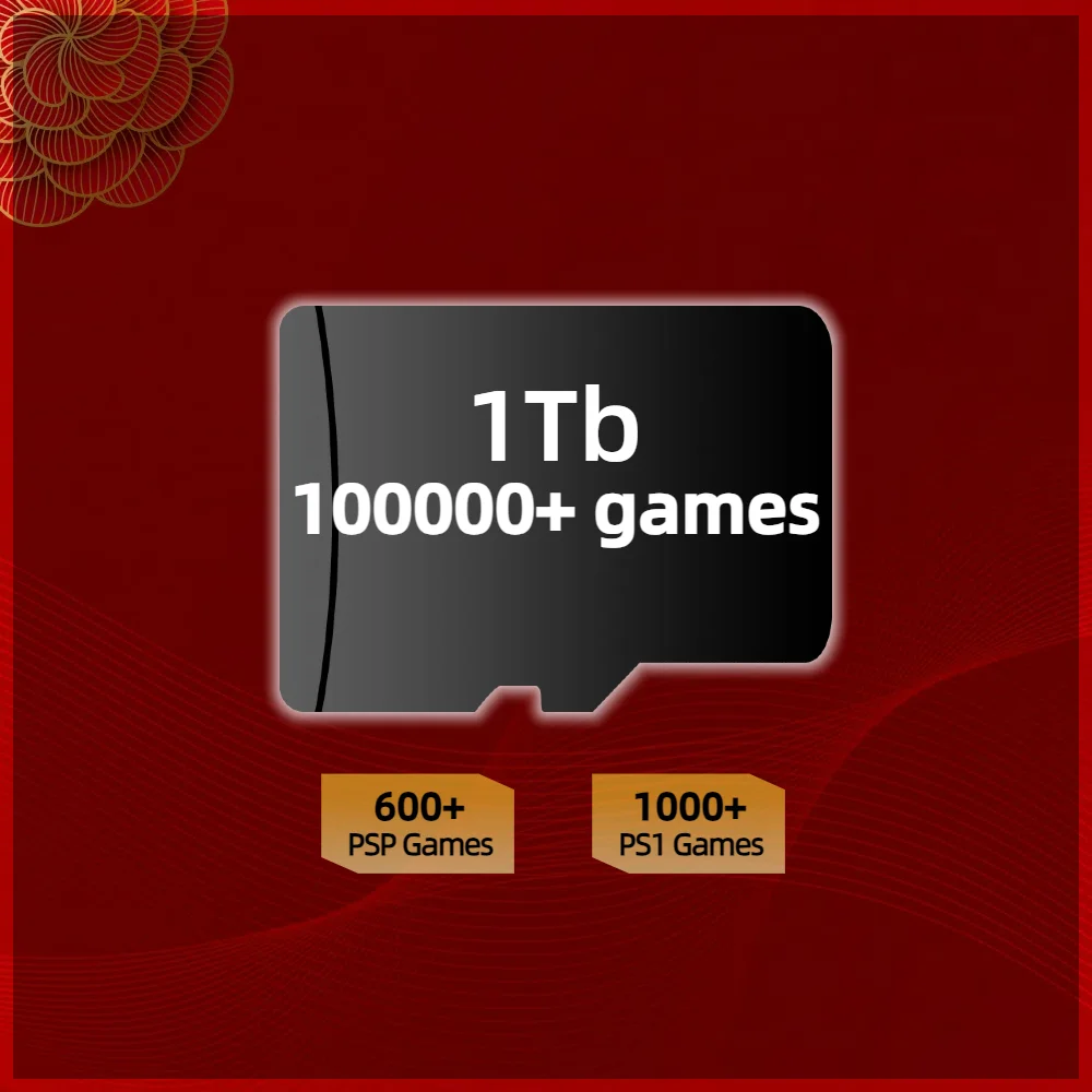 Color: Red, Ships From: CHINA - Game Card For Powkiddy RGB30 Memory TF Plug&Play Pre-install Retro Games PSP PS1 SD portable Handheld High Speed Card 1Tb 512G