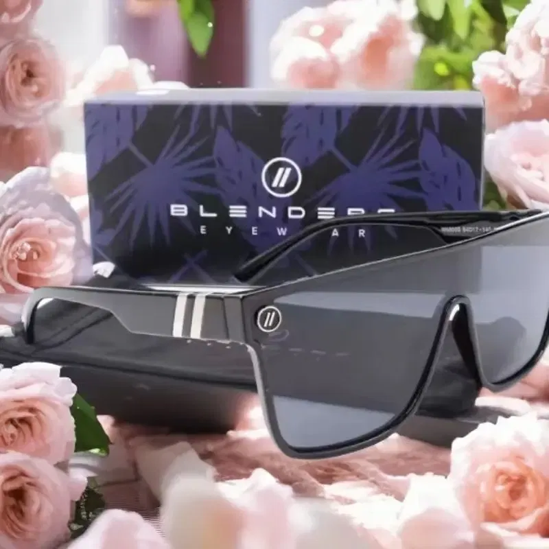 Lenses Color: Yellow - Mixed blue mirror UV protection lens Men's sunglasses Retro fashion Square Blender Men's sunglasses 68009: With box