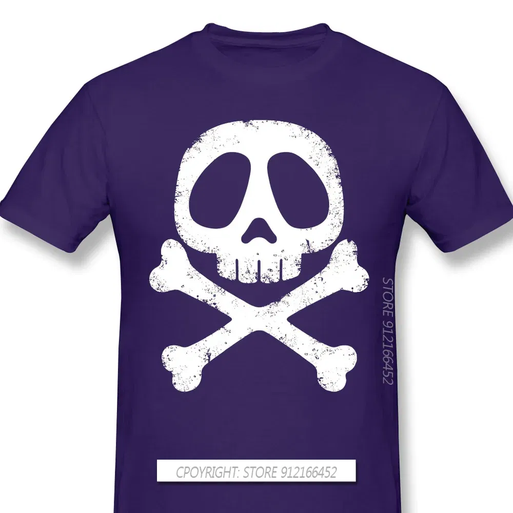 Color: PURPLE, Size: XXL - Cool Black TShirt Space Pirate Captain Harlock Arcadia Kei Yuki Anime Homme T-Shirts Tee Pure Cotton Oversize Short Sleeve