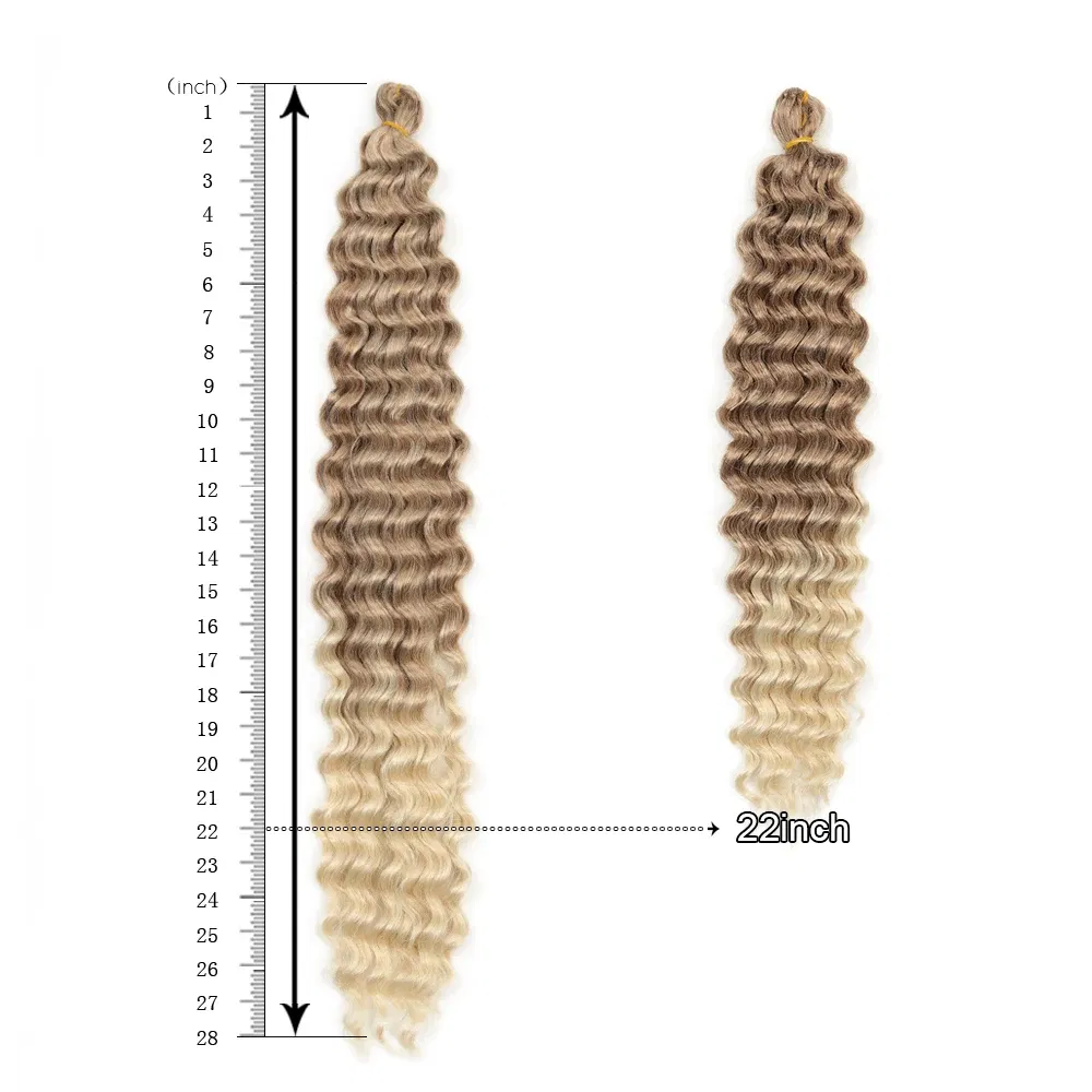 Color: 27/613, Ships From: CN, Stretched Length: 22inches, Bulk Buy: 1Pcs/Lot - 22-28 Inch Freetress Deep Twist Crochet Hair Natural Synthetic Braids Hair Ombre Crochet Braiding Hair Extensions Hair Expo City