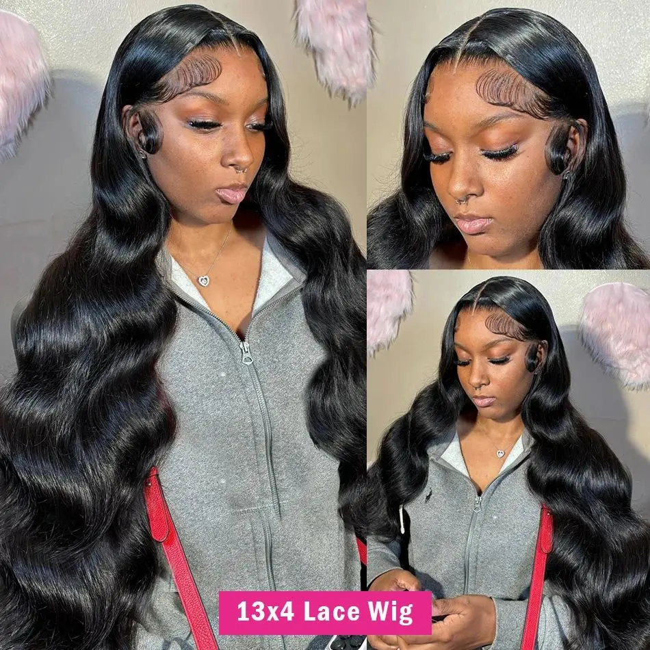 Ships From: CHINA, Stretched Length: 24inches, Density: 180%, Lace Size: 13x6 - Body wave hd transparent lace wig 13x6 human hair For Women choice Pre Plucked 30 40 Inch wavy Frontal brazilian cheap Wigs