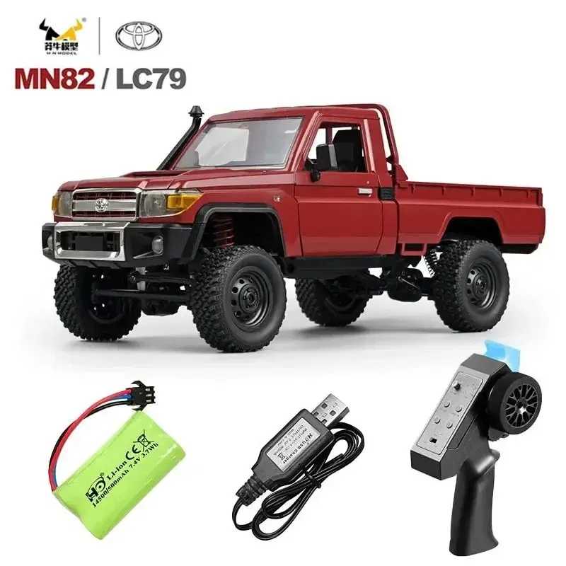 Color: WHITE - MN82 1:12 Full Scale MN Model RTR Version RC Car 2.4G 4WD 280 Motor Proportional Off-Road RC Remote Control Car For Boys Gifts