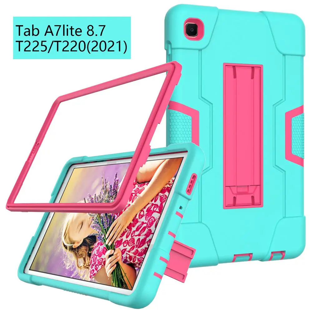 Color: Gold, Ships From: CHINA, Size: iPad pro 12.9 - Case for Samsung Galaxy Tab A7 Lite 2021 SM T220 T225 Shock Proof full body Kids Children Safe non-toxic tablet cover