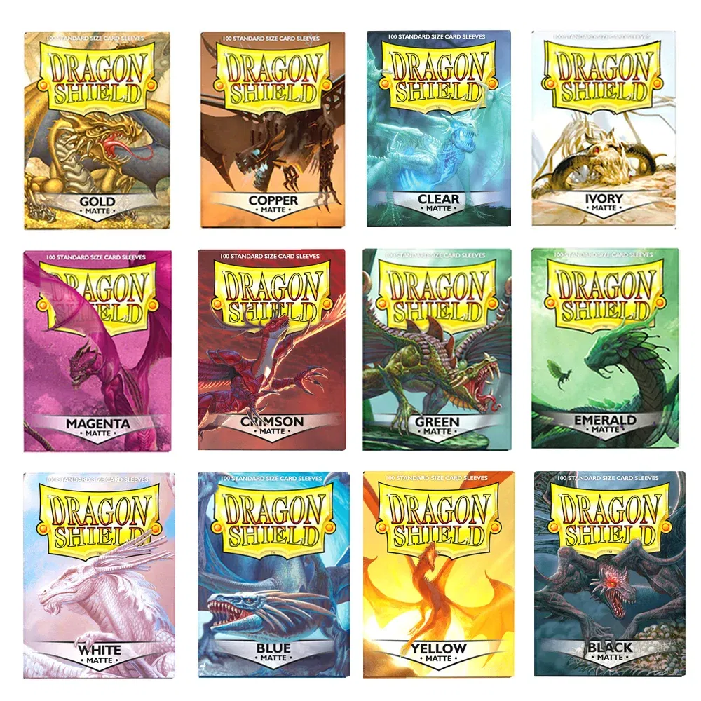 Color: TEN - 100 PCS/BOX 66x91mm Standard Size Demark Dragon Shield Matte Card Sleeves for MTG/PKM/YGO/TCG Board Game Cards Slevees
