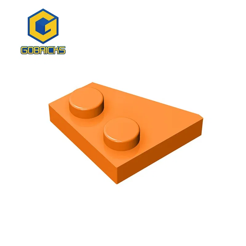 Color: Dark Green - Gobricks 10PCS Parts Wedge, Plate 2 x 2 Left Compatible with 24307 pieces of children's toys Building Blocks Educatonal Techni