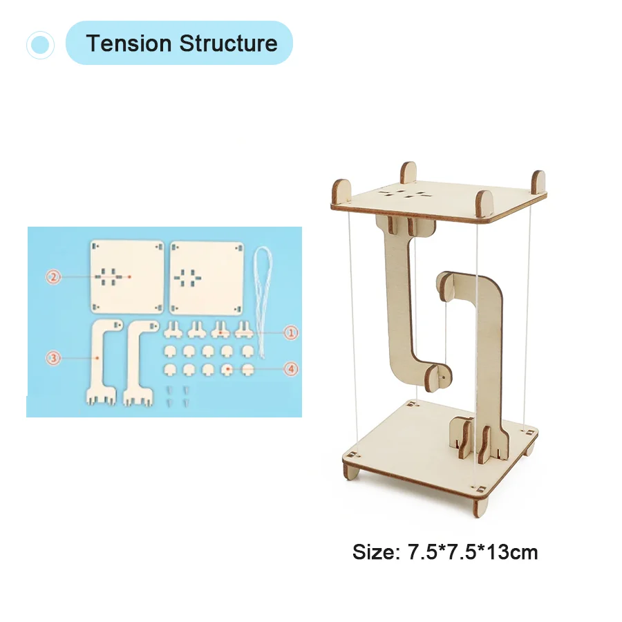 Color: Light Grey - DIY Handmade Small Production Physical Model Assembly Craft Technology Science Experiment Educational Toy Project for School Kid