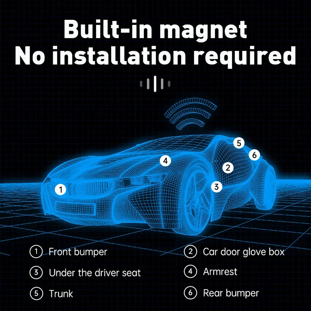 Color: PURPLE - Mini GPS Tracker Car Locator App Real Time Tracking Location Anti-lost Positioner Device tracking device llavero silbato key