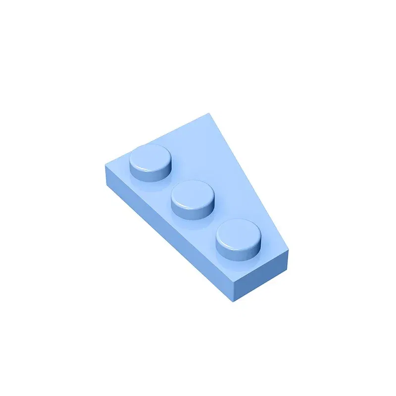 Color: tan - Gobricks GDS-546 Wedge, Plate 3 x 2 Left compatible with lego 43723 pieces of children's DIY Assemble Building Blocks