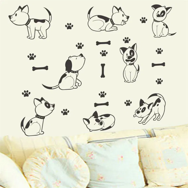 Color: Light Grey - Funny Animals Bird Swinging Wall Stickers Kids Room Decoration Diy Cartoon Monkey Giraffe Lion Mural Art Pvc Posters Home Decals