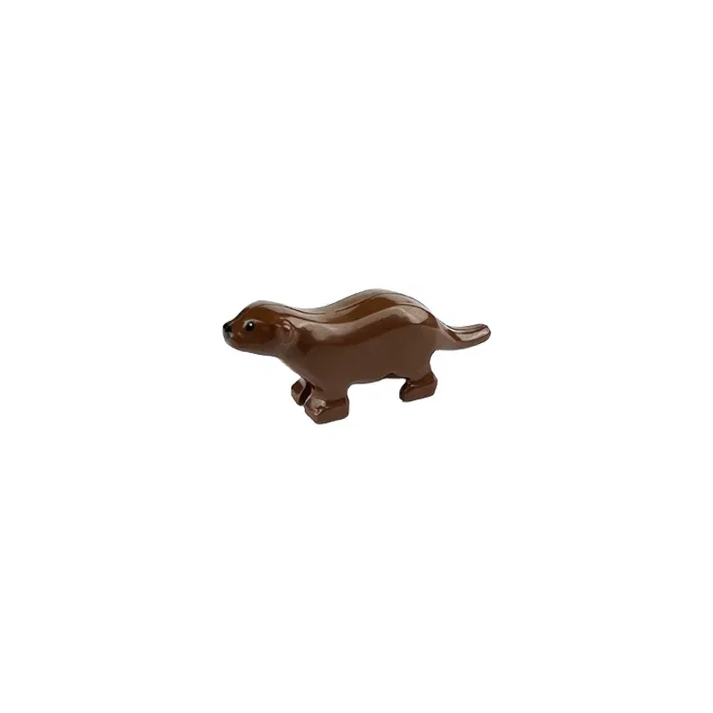 Color: army green - MOC City Animal Building Block Figures Hare Dairy Cow Squirrel Dolphin Pug DIY Farm Street View Accessories Bricks Toys Gifts