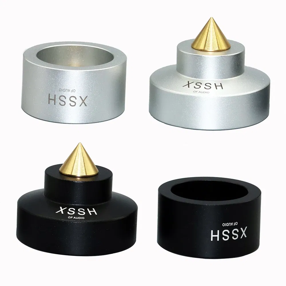 Color: Silver, Bundle: Bundle 2 - 2023 New Shock Absorber Spikes XSSH Audio Audiophile Damping Pad HIFI Speaker CD Player Amplifier Aluminium isolation Feet Spike