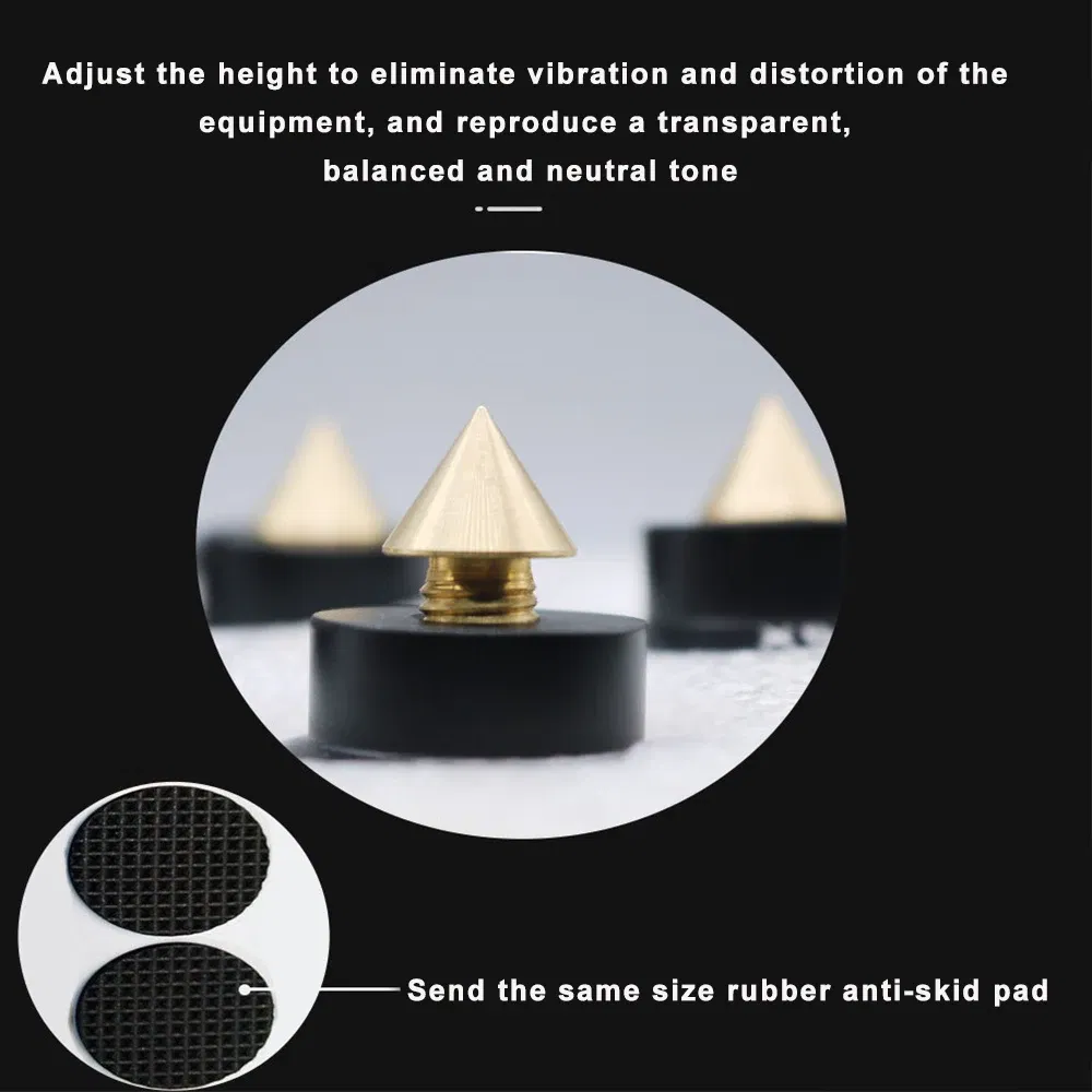 Color: Silver, Bundle: Bundle 2 - 2023 New Shock Absorber Spikes XSSH Audio Audiophile Damping Pad HIFI Speaker CD Player Amplifier Aluminium isolation Feet Spike