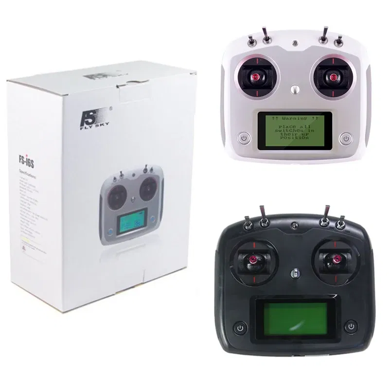 Color: WHITE - FLYSKY FS-i6S i6S 2.4G 10CH AFHDS 2A Centering Throttle Transmitter iA6B iA10B Receiver RetailBox for RC Cars Boats Drone Toys