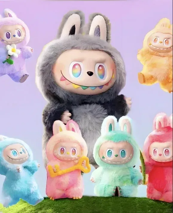 Color: green - Super Beautiful POPMART Original Genuine Labubu V3 Big Into Energy Series Vinyl Blind Box Cute and Interesting Birthday Present