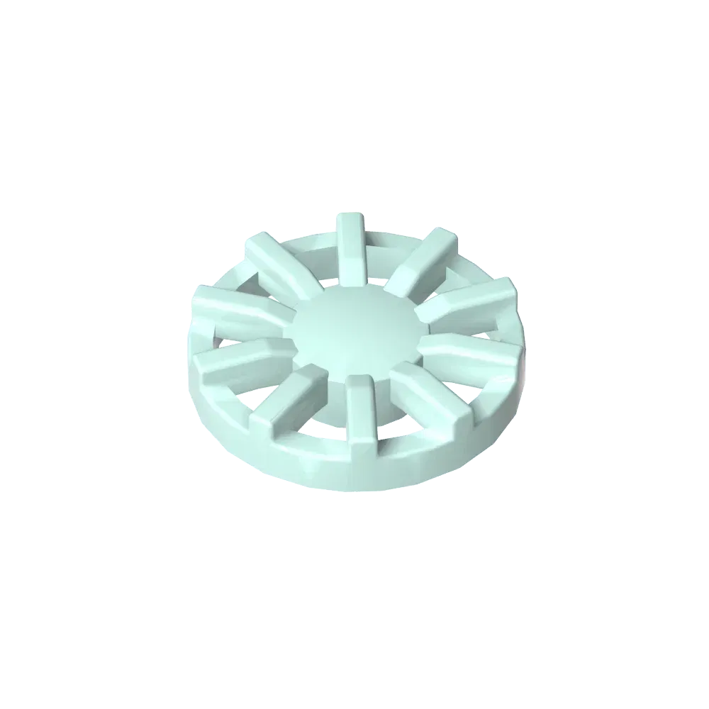 Color: Wood - Gobricks GDS-21262 Wheel Cover 7 Spoke Y Shape - for Wheel 18976 compatible with lego 18978B Assembles Building Blocks