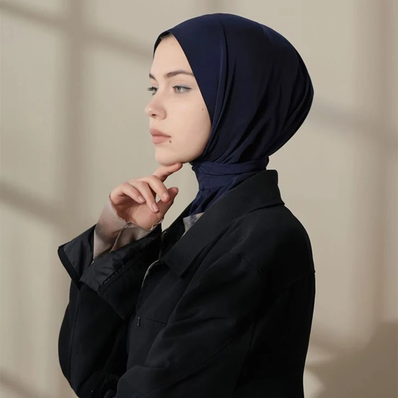 Color: dark ginger - A Summer Lady Muslim Ribbon Base Hat Ultra-soft Elastic Balaclavas, Outdoor Sunscreen Breathable Hood, Headdress