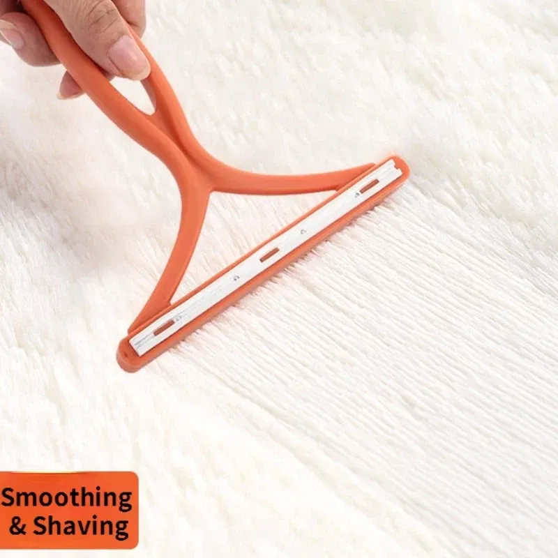 Color: Pink - 1pc 2in1 Double Sided Pet Hair Remover Lint Remover Clean Tool Shaver Sweater Cleaner Fabric Shaver Scraper For Clothes Carpet