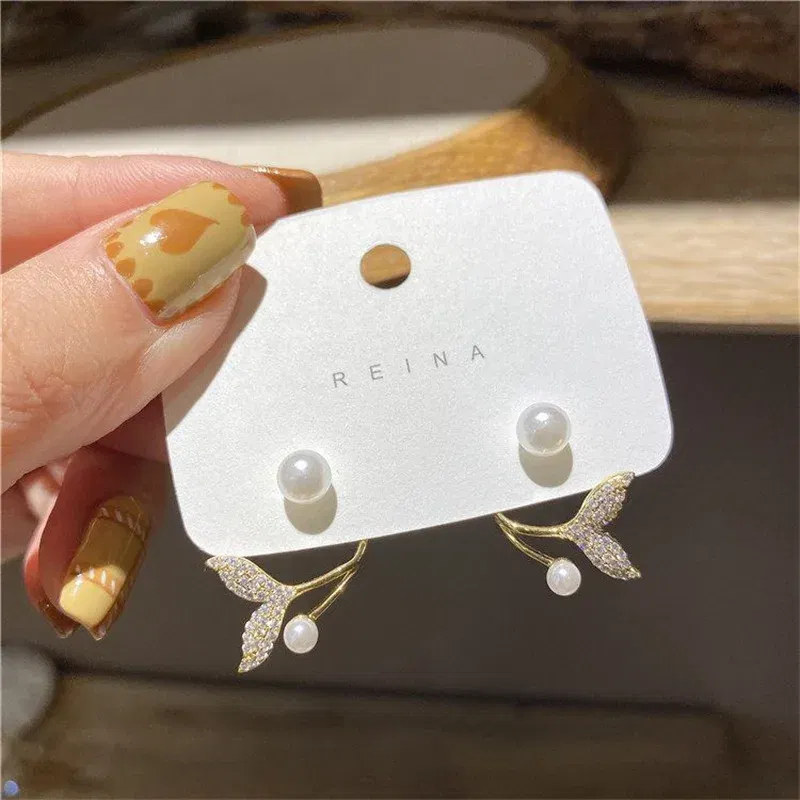 Metal Color: Deep Purple - 2023 Korean Simple Double Circle Gold Color Metal crystal Stud Earrings For Women Fashion Exquisite Jewelry Best Friend Gifts