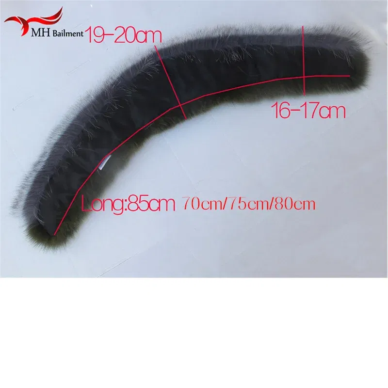 Color: WHITE, Size: M - 100% Real Raccoon Fur Scarf Coat Collar Ladies Winter Luxury Authentic Raccoon Warm Neck Shawl Coat Collar Furry Shawl Women