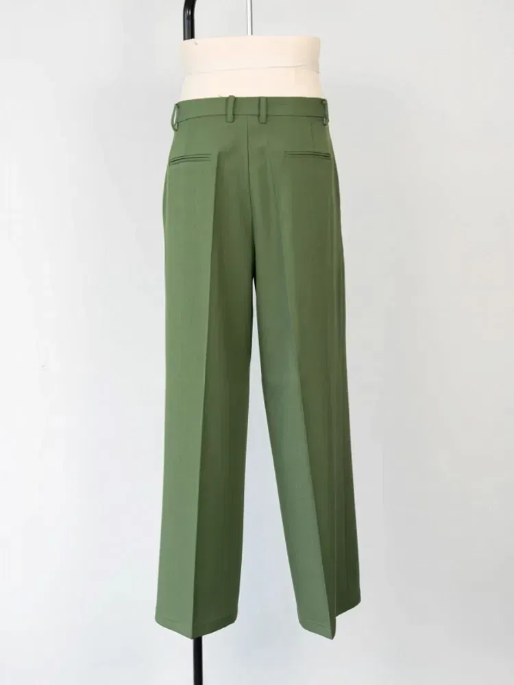 Color: Beige, Size: XXL - 2025 Hot Sale Mens Beads Design Spring Suits Casual Two Piece Set Loose Fit Fashion Match Set Outfit Hand Stitch Wide Leg Pants