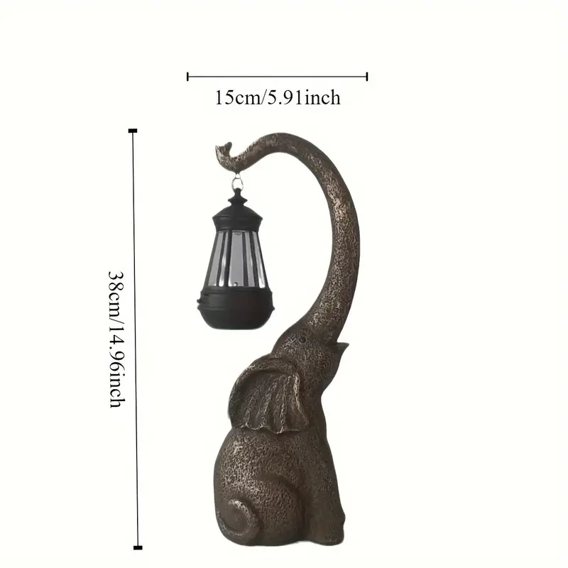 Solar-Powered Elephant Statue