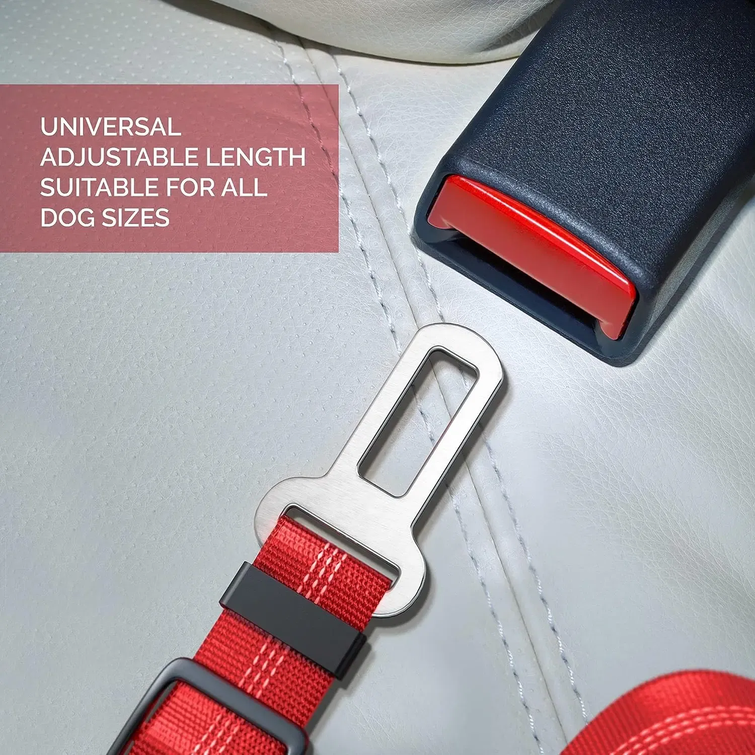 Color: light green - Universal Adjustable Cat Dog Seat-Belt Elastic & Reflective Vehicle Nylon Seat Belt for Small Medium Large Dog,Pet Accessoires