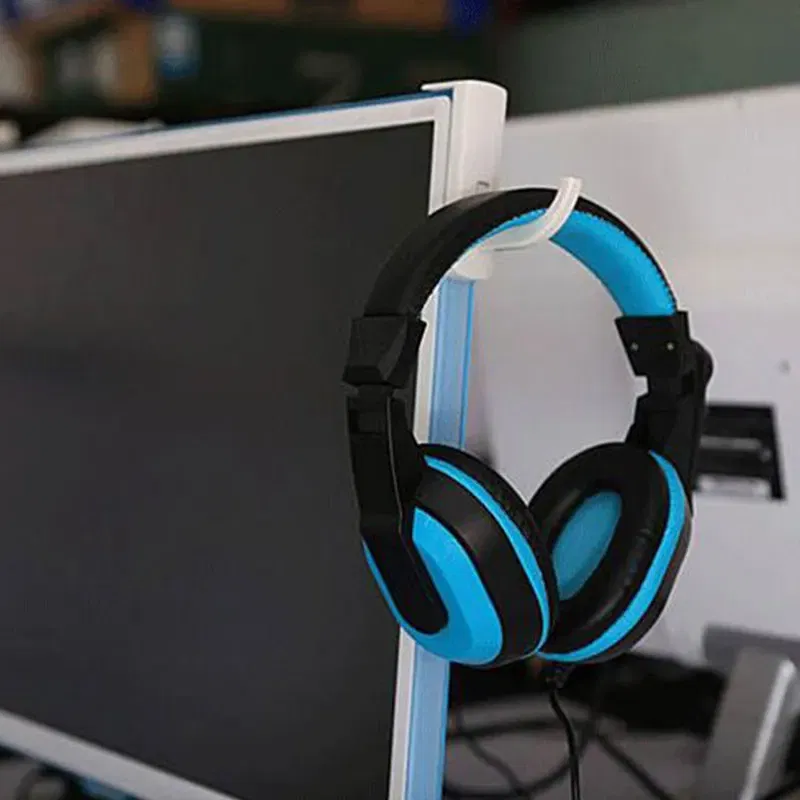 Color: WHITE - Headphones Accessories Headphone Stand Universal Headphone Headset Hanger Wall Hook PC Monitor Earphone Stand Rack
