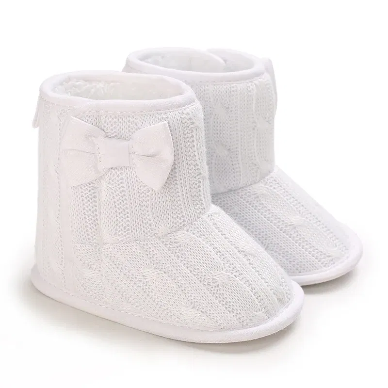 Color: Dark Grey, Baby Age: 0-6 Months - 2022 Baby Autumn Winter Boots Baby Girl Boys Winter Warm Shoes Solid Fashion Toddler Fuzzy Balls First Walkers Kid Shoes 0-18M
