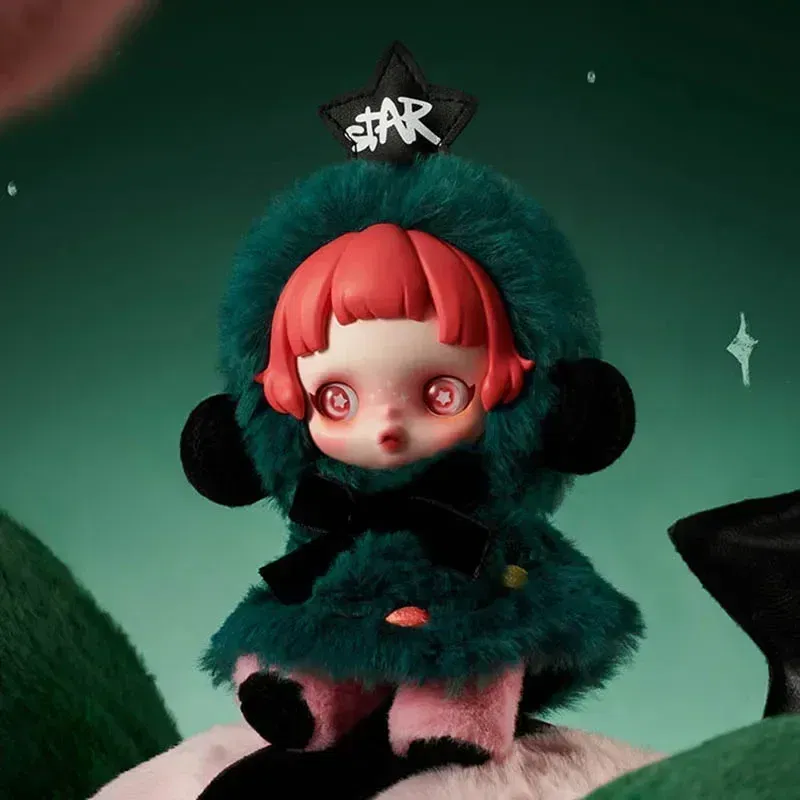 Color: Red - POPMART SKULLPANDA Winter Symphony Series SP Blind Box Guess Bag Plush Pendant Doll lovely Girl birthday present xmas Toys